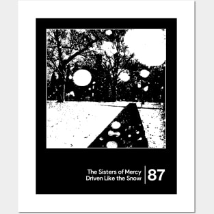 The Sisters Of Mercy - Driven Like the Snow / Minimalist Style Graphic Artwork Design Posters and Art